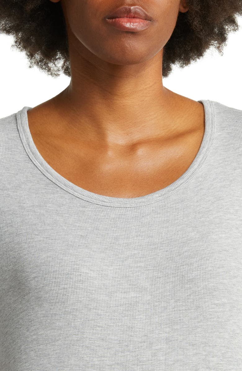 Cozy Earth Rib Knit Nightshirt, Alternate, color, Grey
