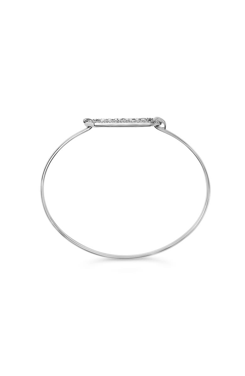 Haus of Brilliance Silver 1/5 Cttw Diamond Mom Bangle Bracelet, Alternate, color, White