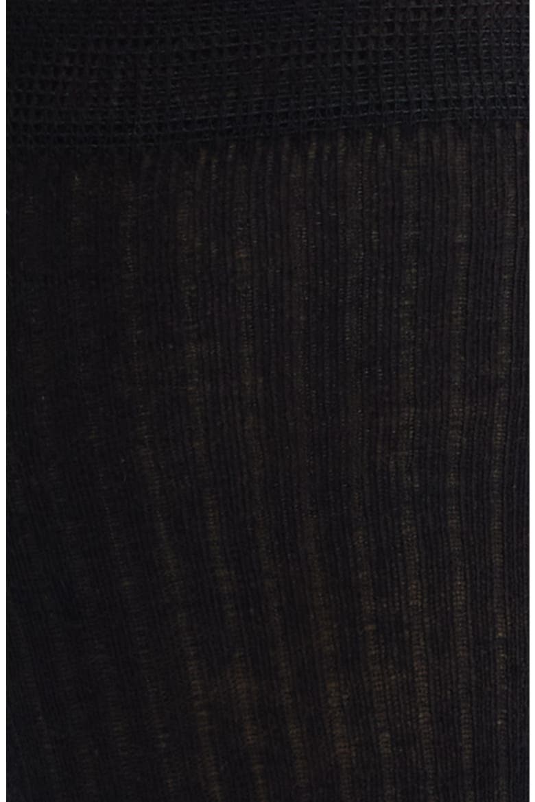 Everything's Fine Semisheer Cotton Blend Rib Knee High Socks, Alternate, color, BLACK