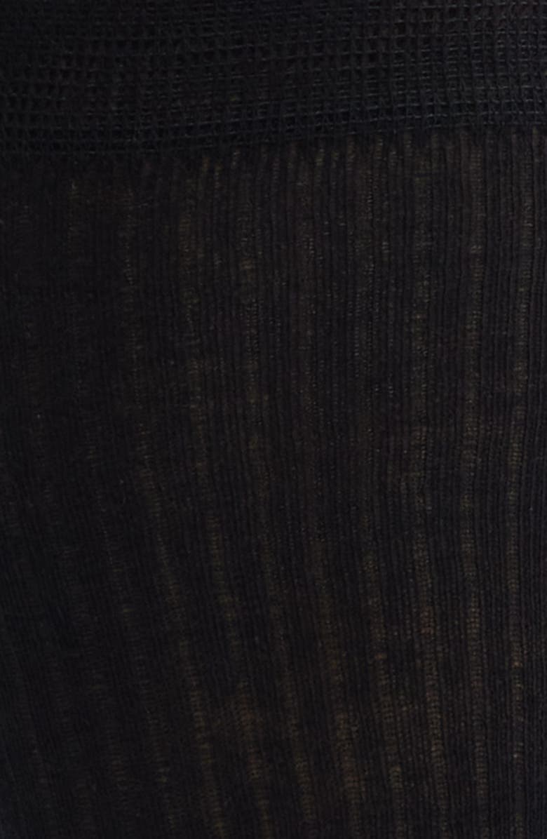 HIGH HEEL JUNGLE Everything's Fine Semisheer Cotton Blend Rib Knee High Socks, Alternate, color, Black