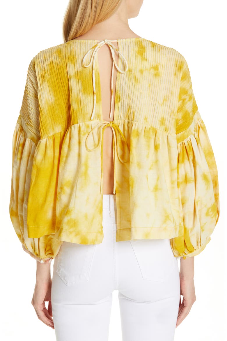 Mon Tie Dye Tie Back Top, Alternate, color, SUN RIPPLE