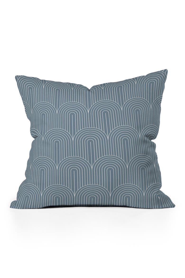 Arch Pattern Throw Pillow, Main, color, BLUE