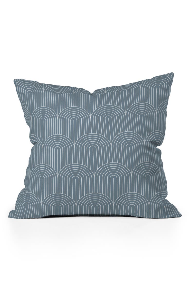 Deny Designs Arch Pattern Throw Pillow, Main, color, Blue