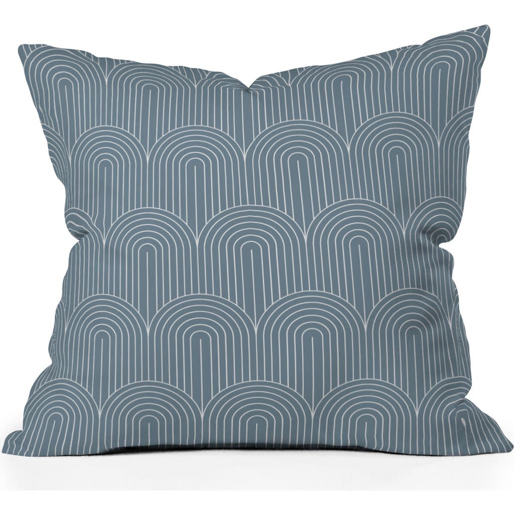 Deny Designs Arch Pattern Throw Pillow In Blue