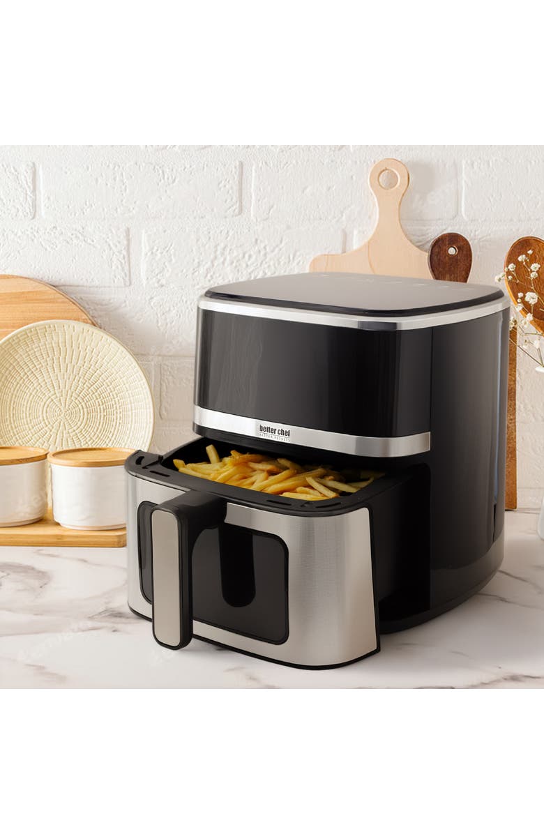 Better Chef 5.3 Quart Digital Display Air Fryer with Touch Controls in Silver, Alternate, color, Black
