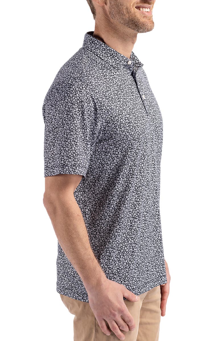 Cutter & Buck Pike Flora Print Polo, Alternate, color, Black