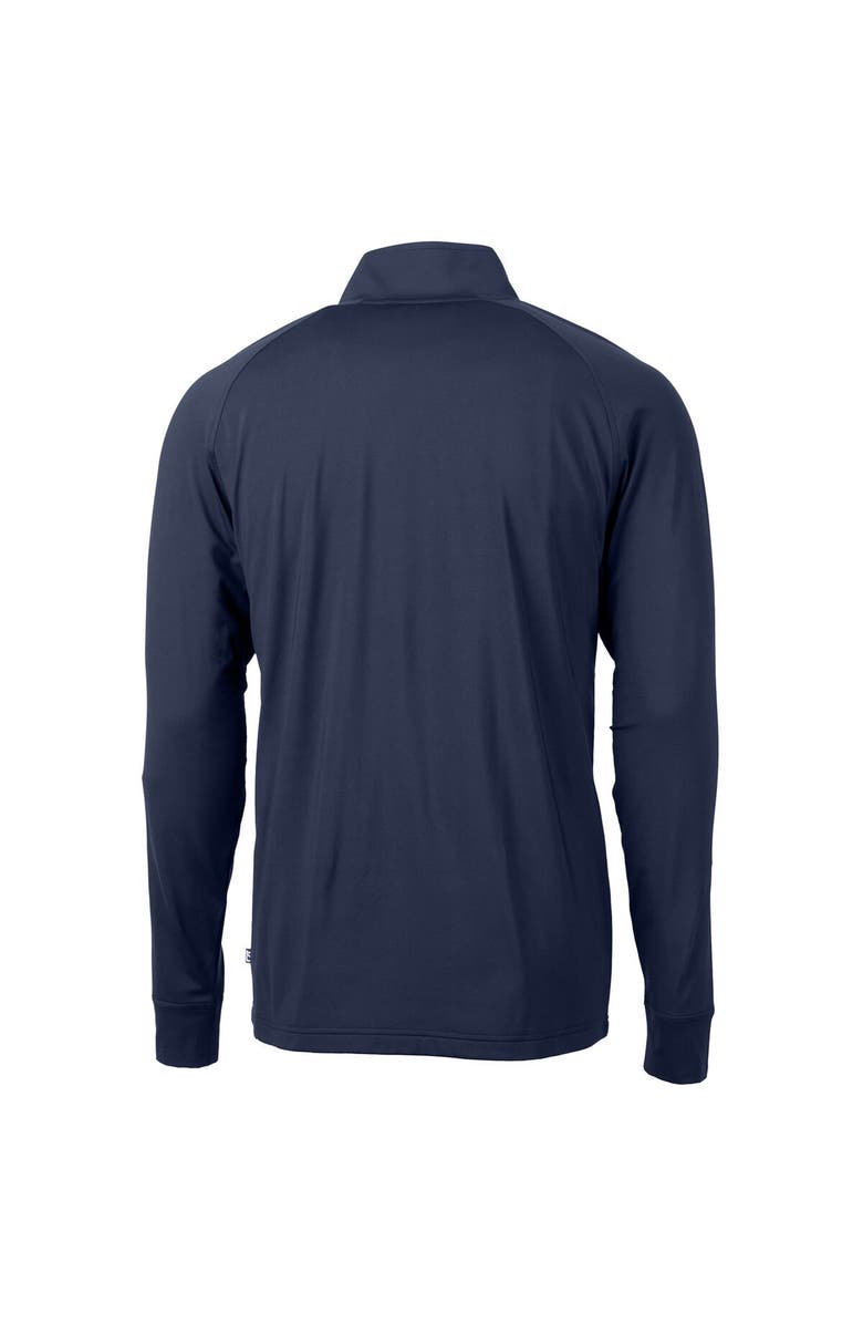 Cutter & Buck Men's Cutter & Buck Navy San Francisco 49ers Team Adapt Eco Knit Hybrid Recycled Quarter-Zip Pullover Top, Alternate, color, 