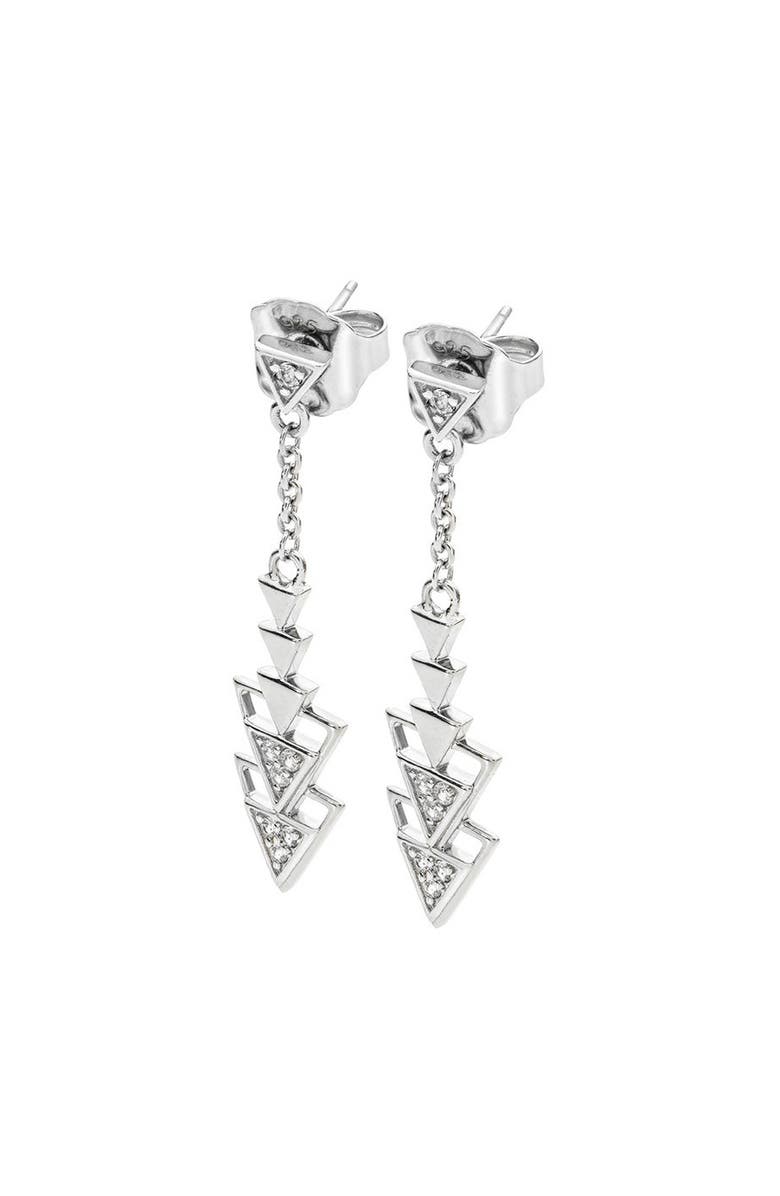 Lucy Quartermaine Art Deco Triangle Earrings, Main, color, Sterling Silver