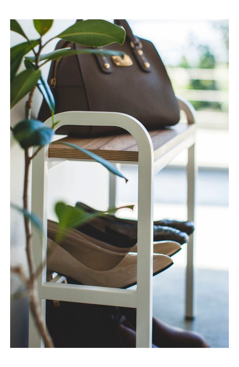 Yamazaki Bench Shoe Rack, Alternate, color, White