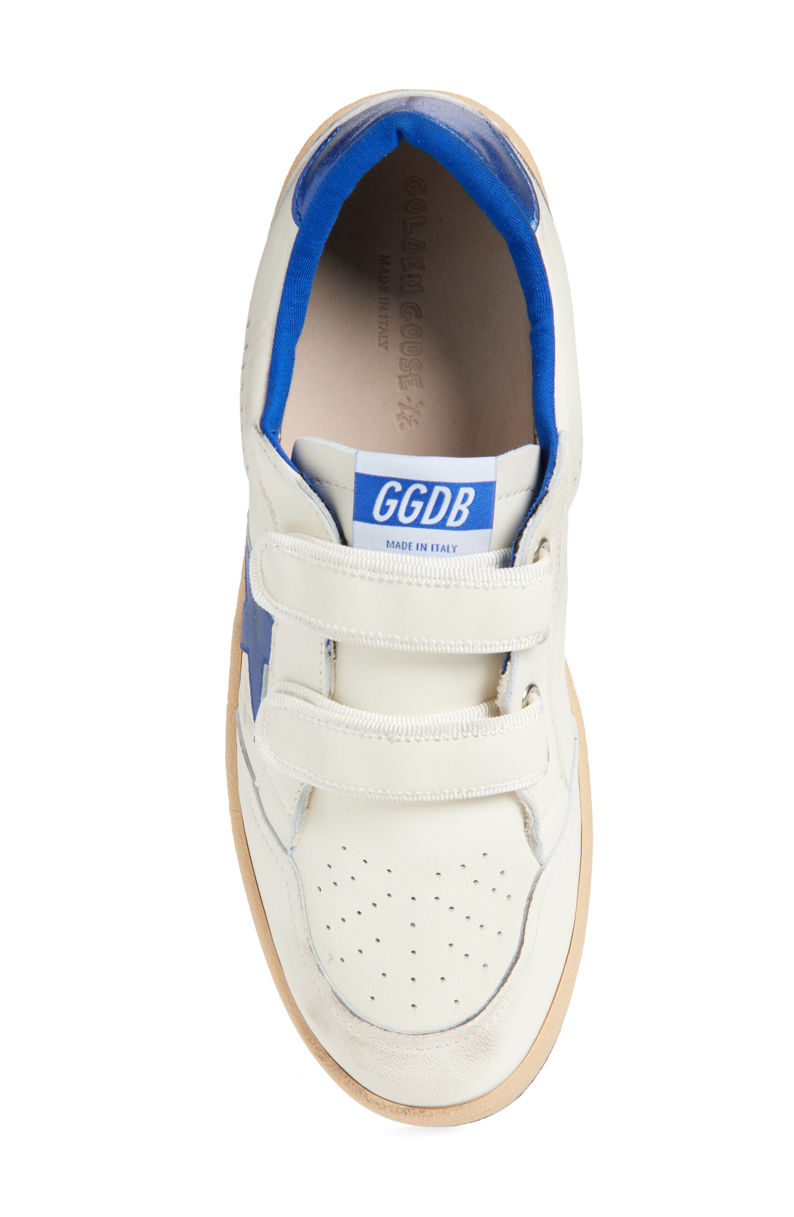 Golden Goose Kids' Ball Star Sneaker, Alternate, color, White/ Blue
