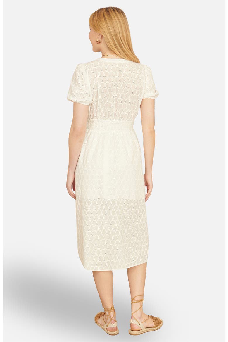 Broderie Anglaise Midi Dress, Alternate, color, White