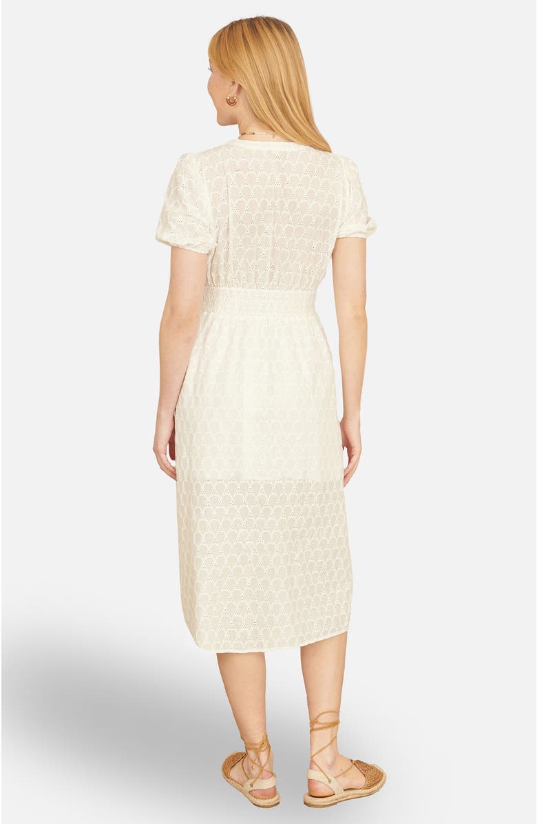 Yumi Broderie Anglaise Midi Dress, Alternate, color, White