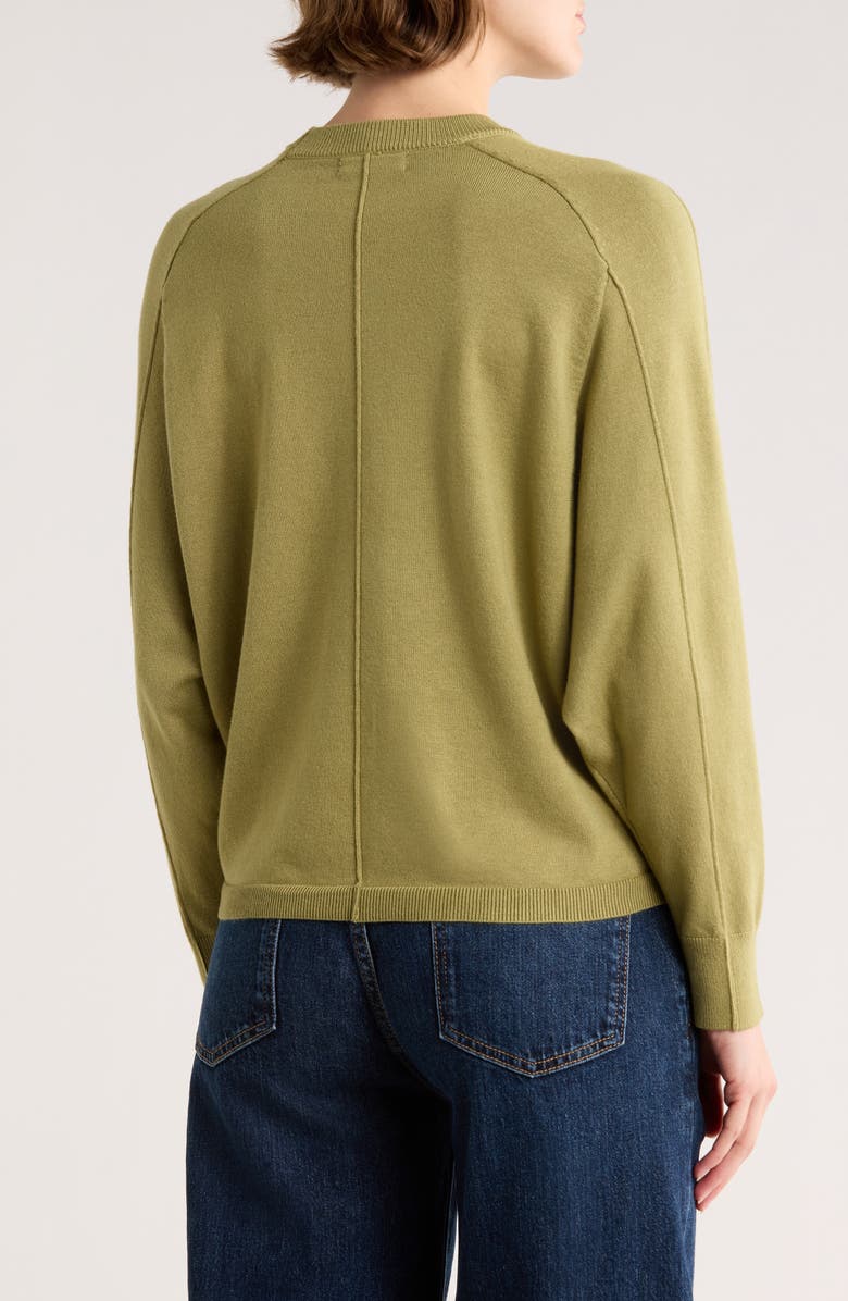 Adrianna Papell Dolman Sleeve Sweater, Alternate, color, Moss Green