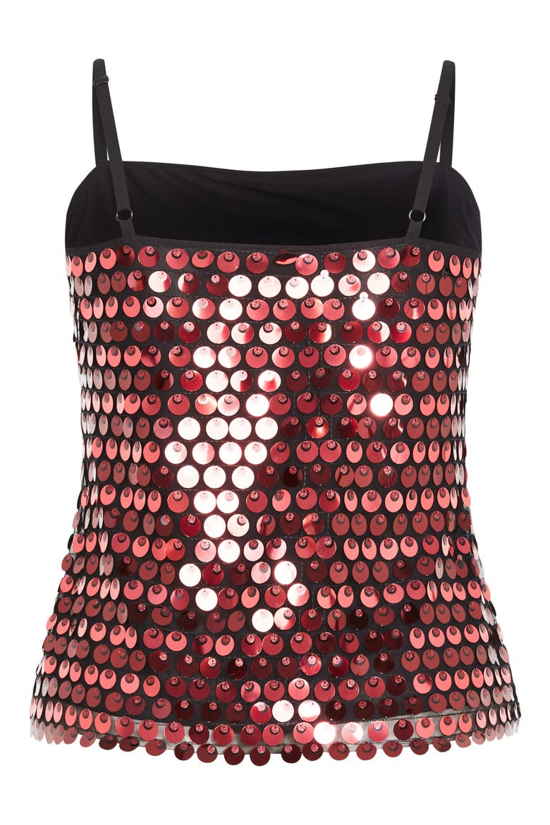 Disco Paillette Sequin Camisole, Alternate, color, PINK