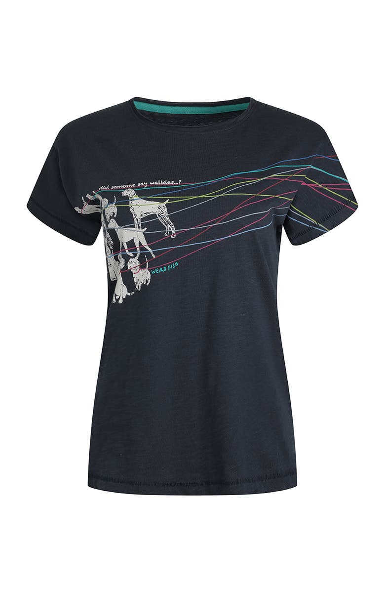 Weird Fish Lead The Way Graphic T-Shirt, Alternate, color, Navy