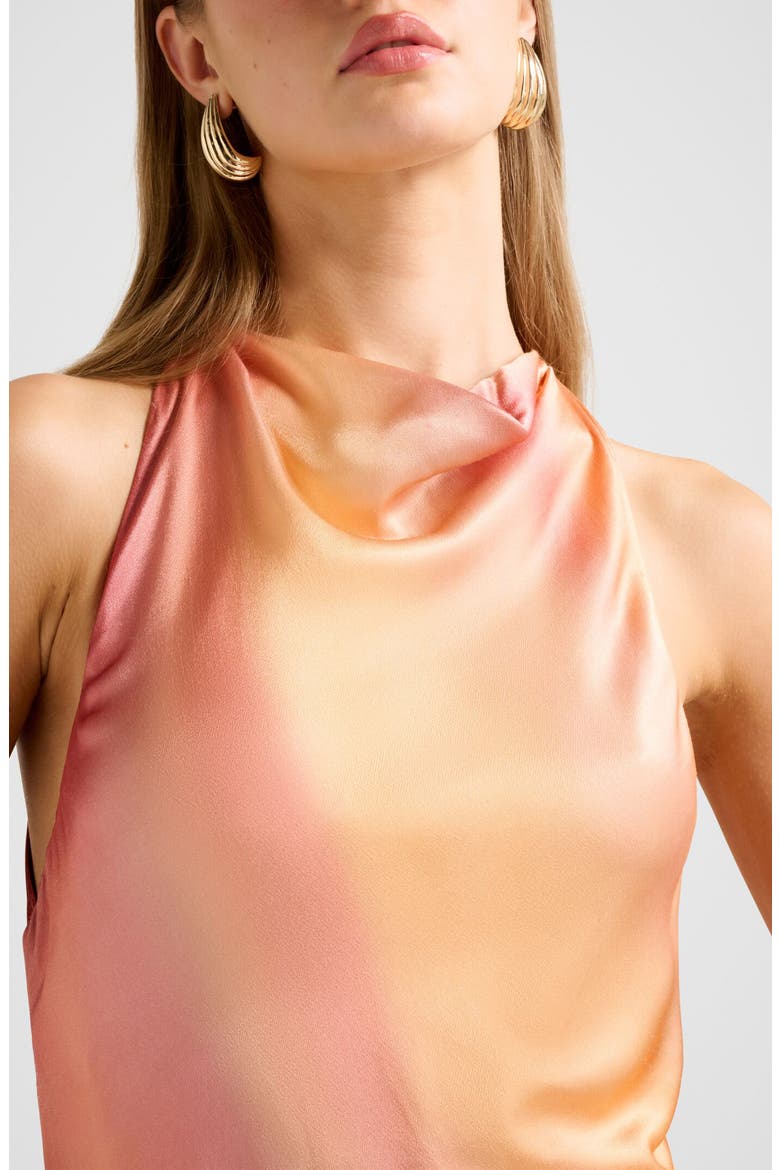 Andie Satin Open Back Maxi Dress, Alternate, color, SORAYA OMBRE