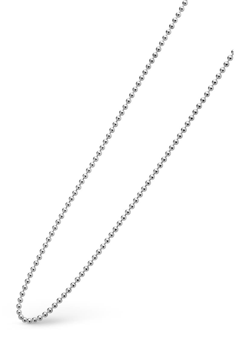 Men's Signature Caviar Ball Chain Necklace, Alternate, color, SILVER