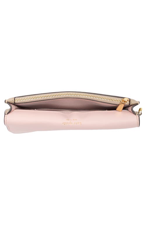 Kate Spade New York Dakota Smooth Leather Flap Wristlet In Brown