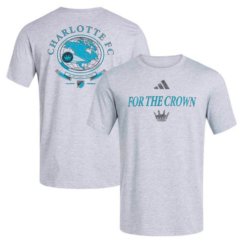Men's adidas Heather Gray Charlotte FC World Pitch T-Shirt