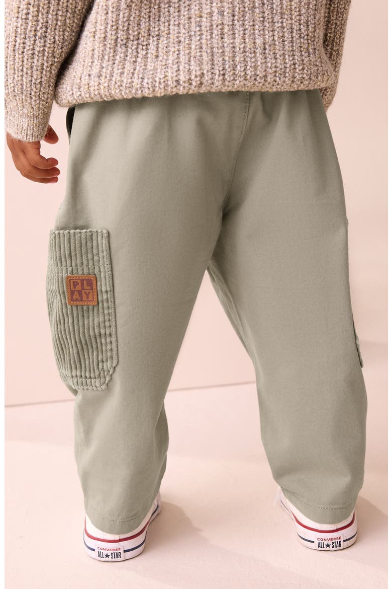 Kids' Cotton Corduroy Cargo Pants, Alternate, color, GREEN