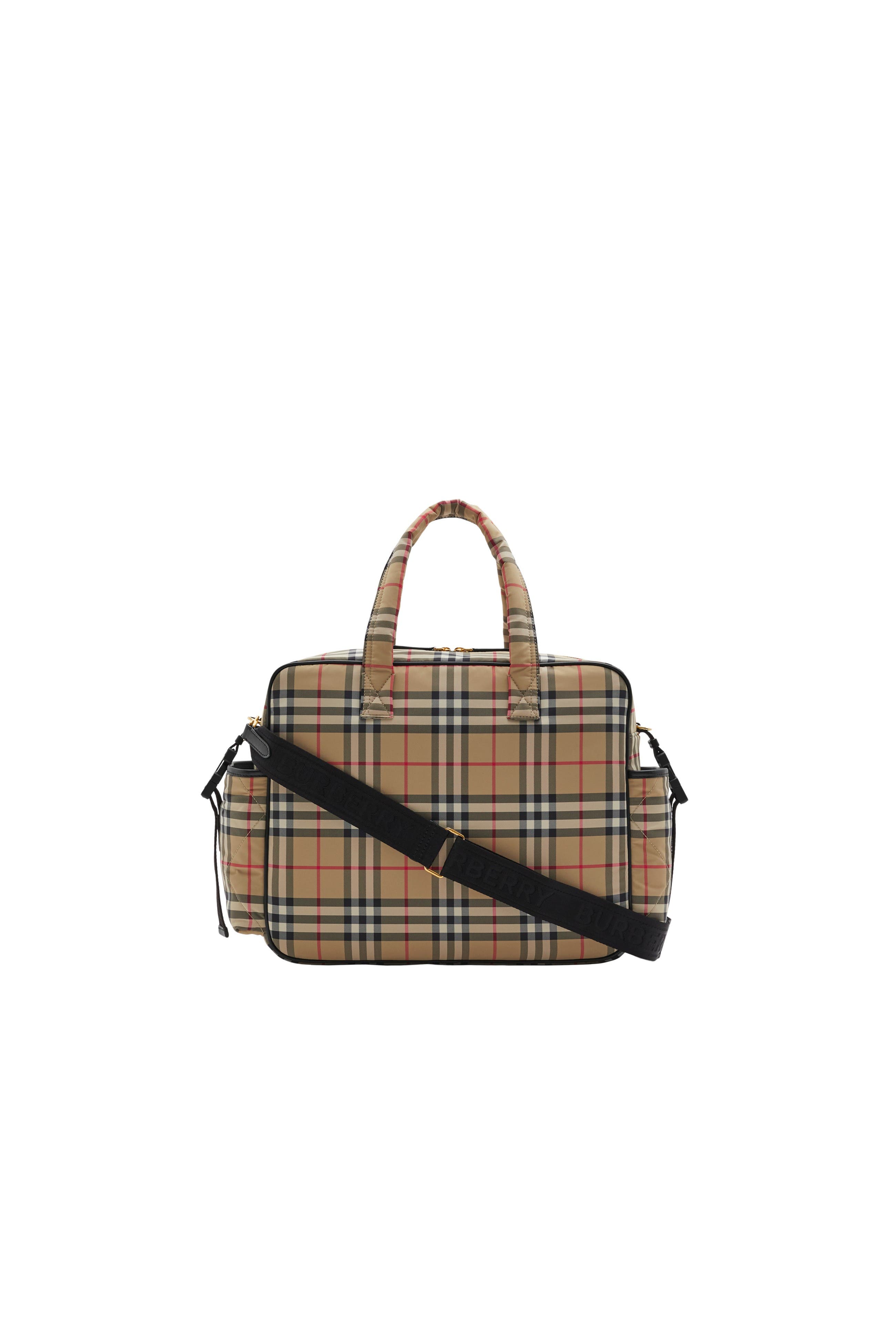 Burberry Check Baby Changing Bag, Alternate, color, 