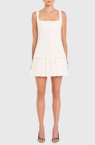 Amanda Uprichard Courtney Pleat Minidress