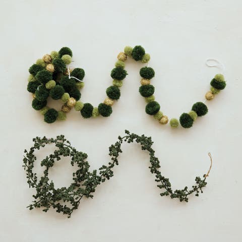 Fabric Pom Pom Garland