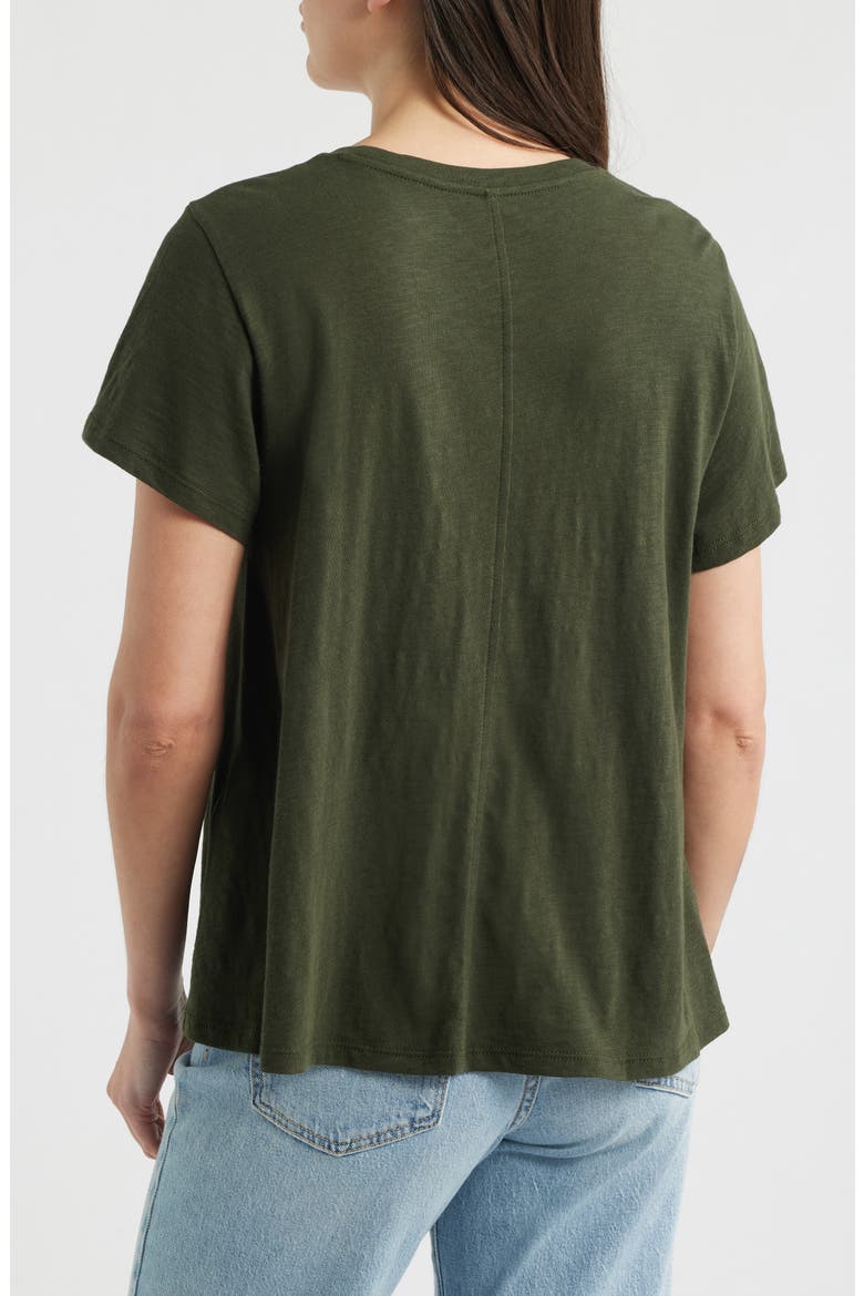 Crewneck Organic Cotton T-Shirt, Alternate, color, SEAWEED