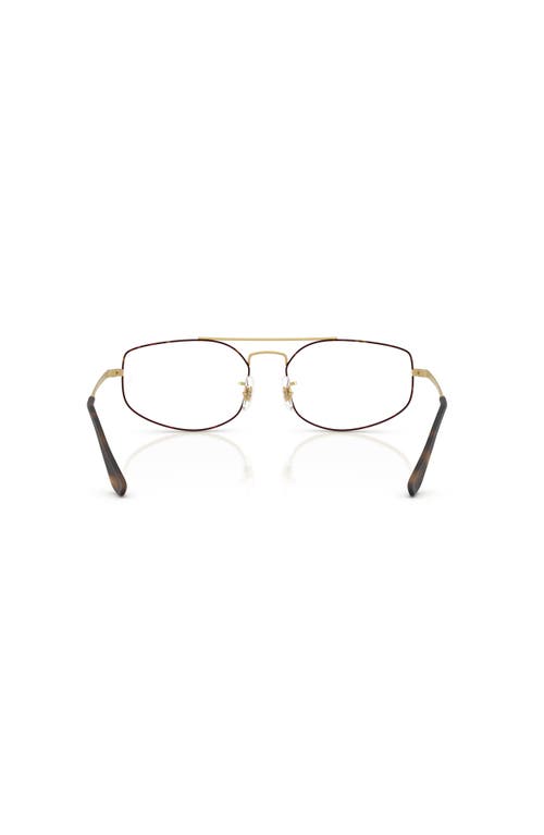 Ray Ban Ray-ban 56mm Irregular Optical Glasses In Gold