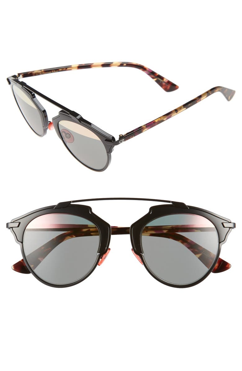 DIOR So Real 48mm Brow Bar Sunglasses, Main, color,