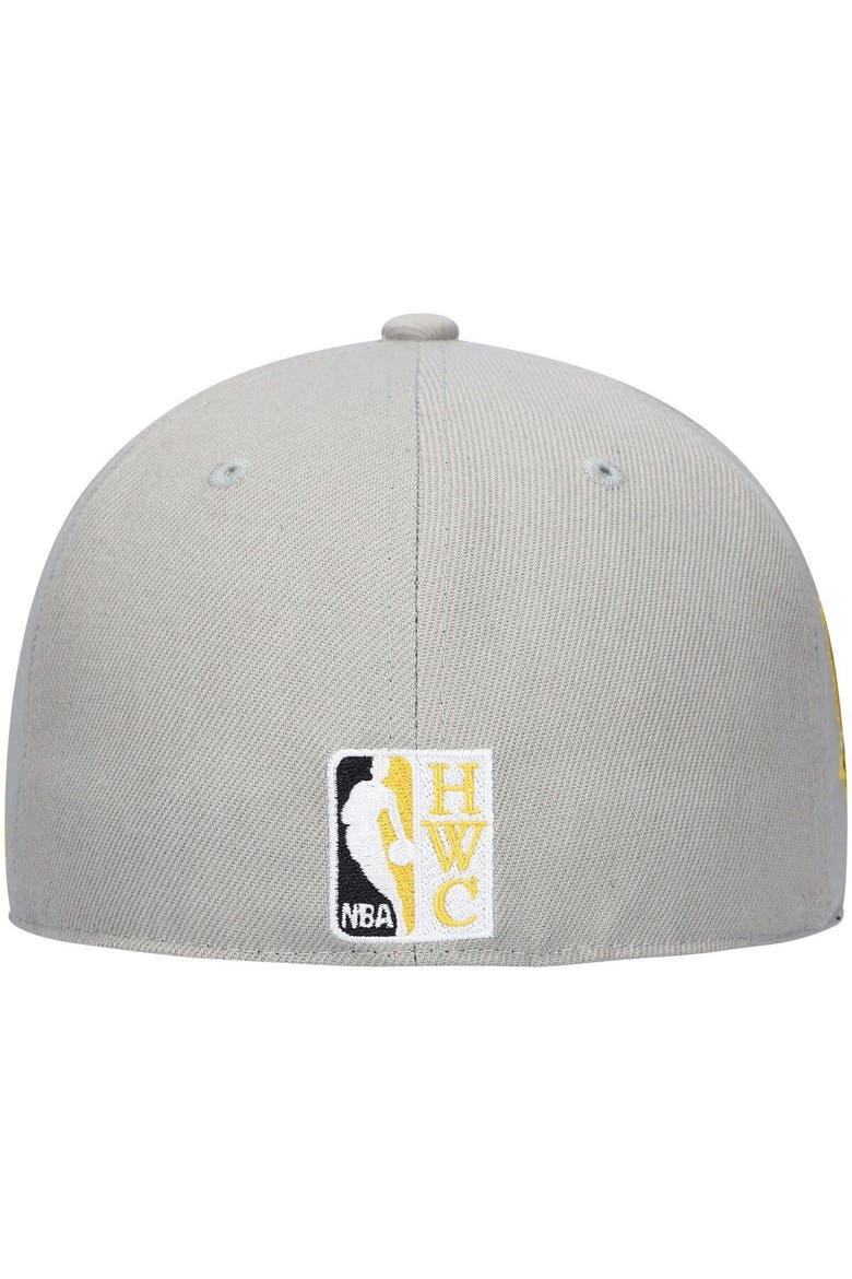 Men's Mitchell & Ness Gray New Jersey Nets Hardwood Classics 35th Anniversary Sunny Gray Fitted Hat, Alternate, color, Gray