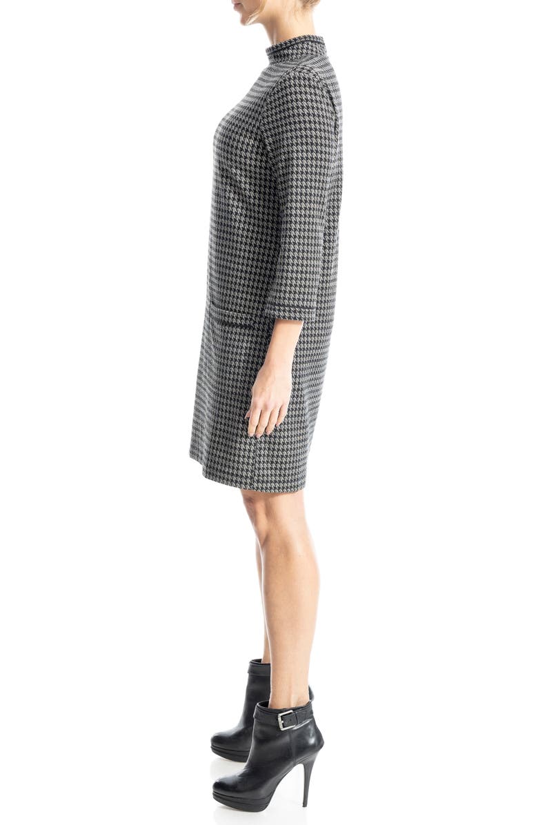 MAX STUDIO Houndstooth Knit Shift Dress, Alternate, color, 