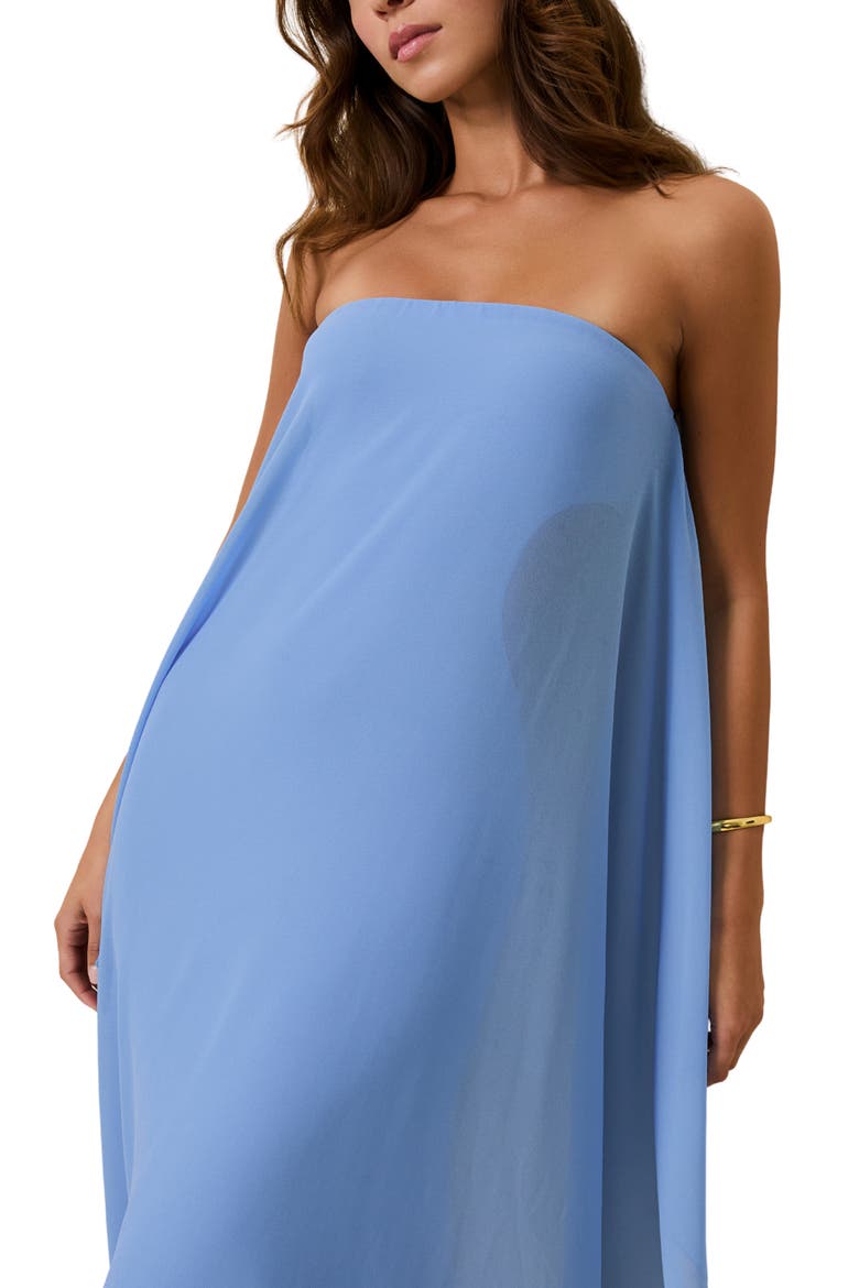 The Indira Strapless Maxi Dress, Alternate, color, BLUE LAGOON