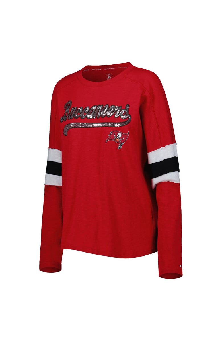 Tommy Hilfiger Women's Tommy Hilfiger Red Tampa Bay Buccaneers Justine Long Sleeve Tunic T-Shirt, Alternate, color, 