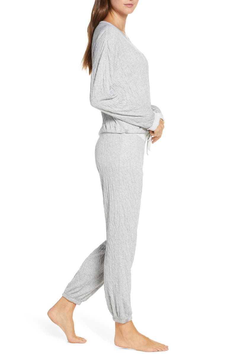 Barefoot Dreams<sup>®</sup> Malibu Collection Crinkle Jersey Lounge Set, Alternate, color, 
