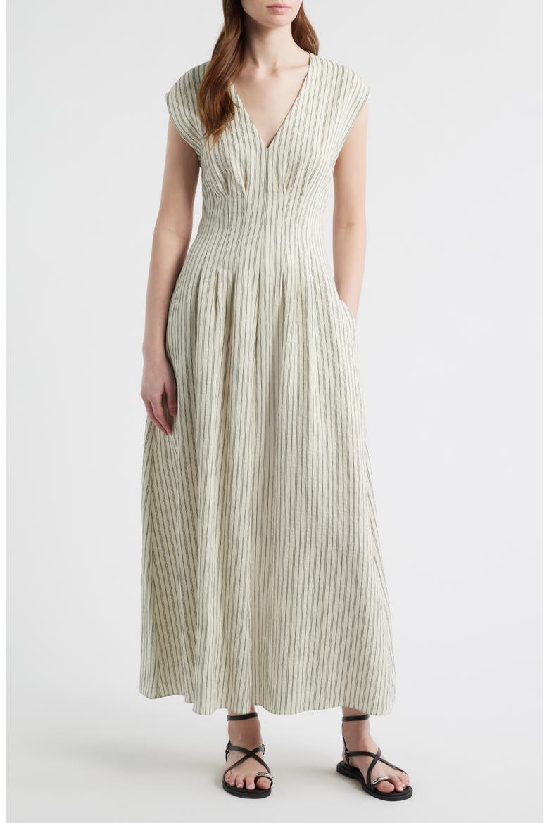 Ines Variegated Stripe Maxi Dress, Main, color, CREAM STRIPE