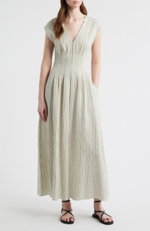 Ines Variegated Stripe Maxi Dress