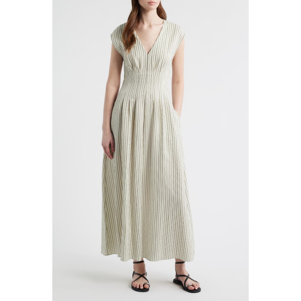 rag & bone Ines Variegated Stripe Maxi Dress in Cream Stripe at Nordstrom, Size 0