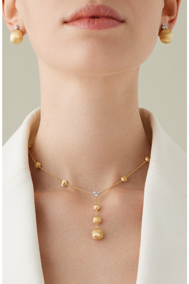 18K Yellow Gold Lariat Necklace with Diamonds, Alternate, color, 18K YELLOW GOLD