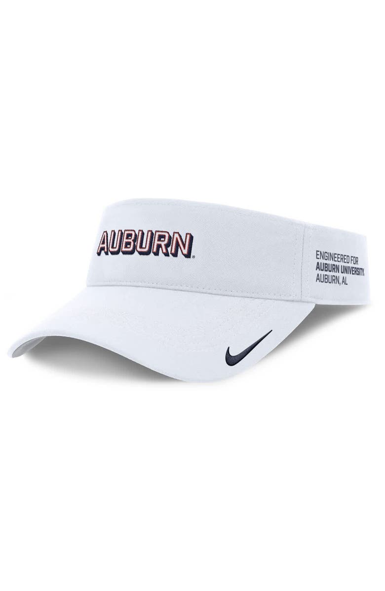 Nike Men's Nike White Auburn Tigers 2025 On-Field Gameday Dri-FIT Ace Adjustable Visor, Alternate, color, 