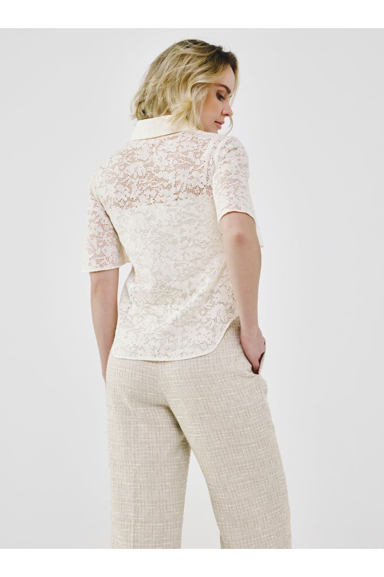 Organic Cotton Lace Shirt, Alternate, color, Off-white