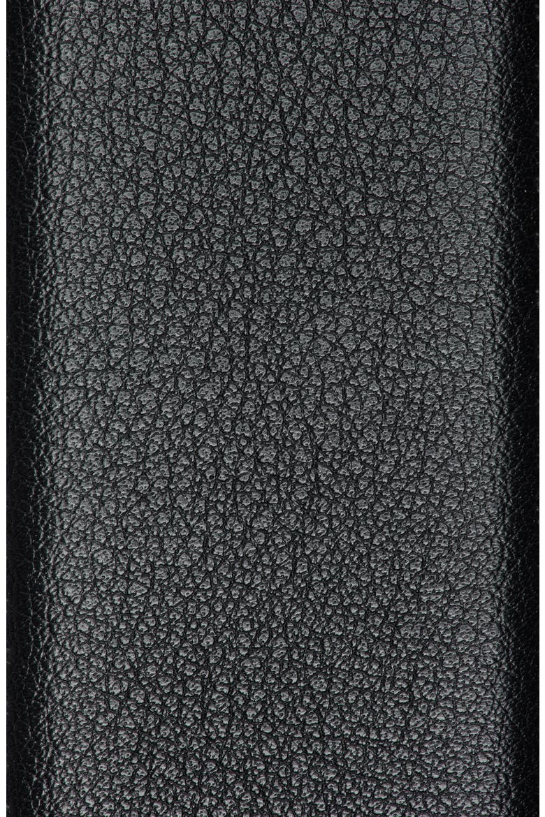 36mm Double Keeper Faux Leather Belt, Alternate, color, BLACK