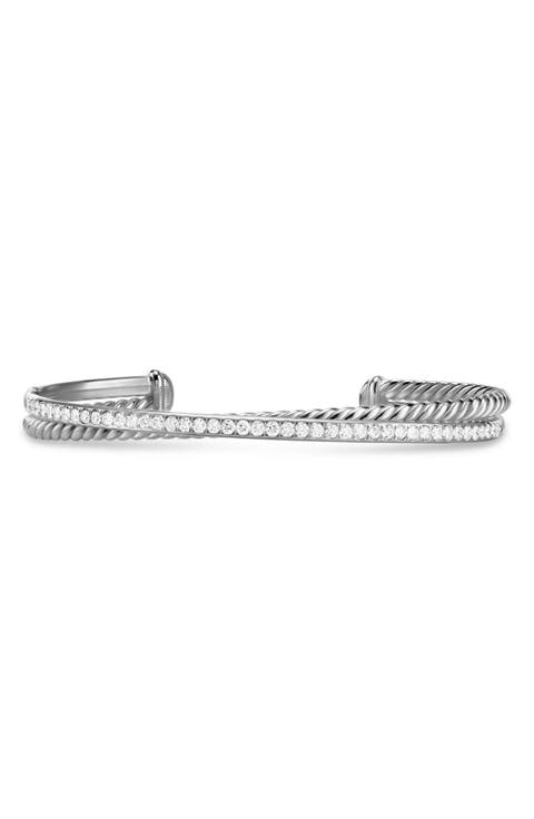Silver Cuff Diamond Bracelet Silver Cuff Diamond Bracelet