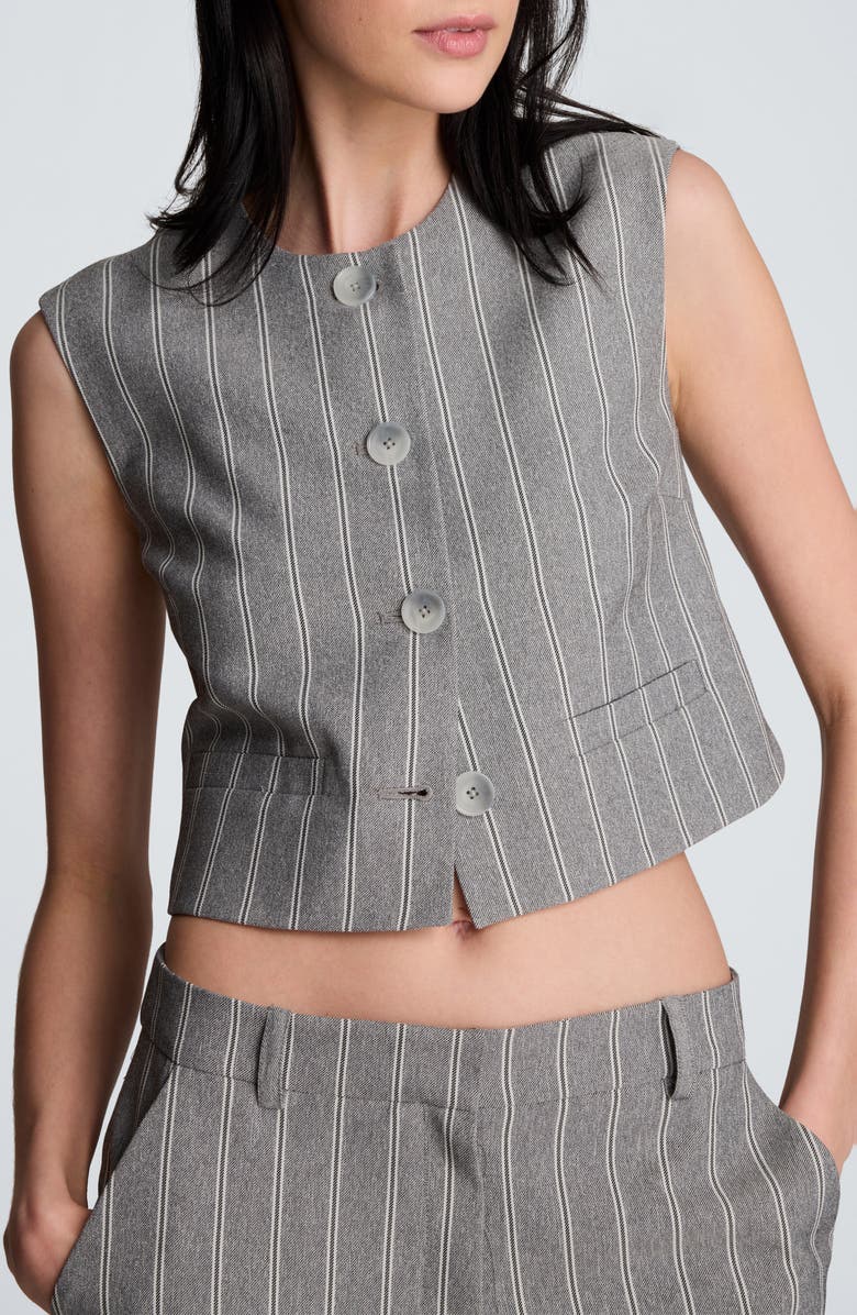 Kenneth Cole Pinstripe Boxy Vest, Main, color, 