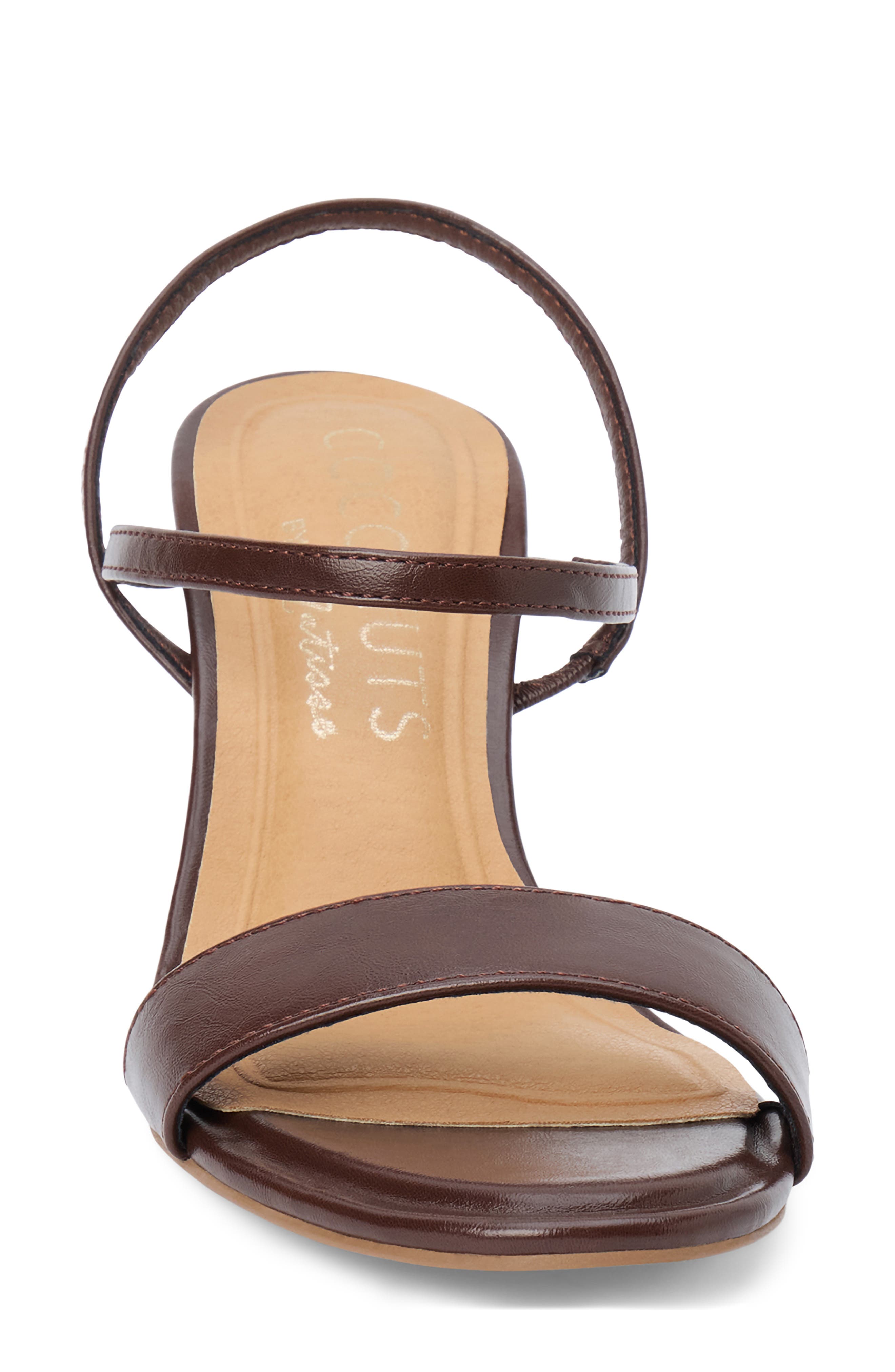 Trinity Slingback Kitten Heel Sandal, Alternate, color, CHOCOLATE