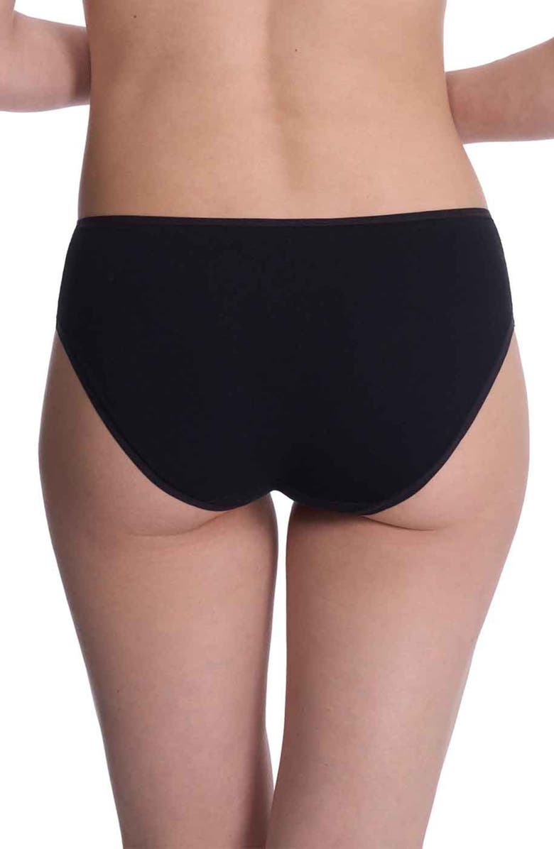 Natori Bliss Bare Cotton Hipster 3-Pack, Alternate, color, Black