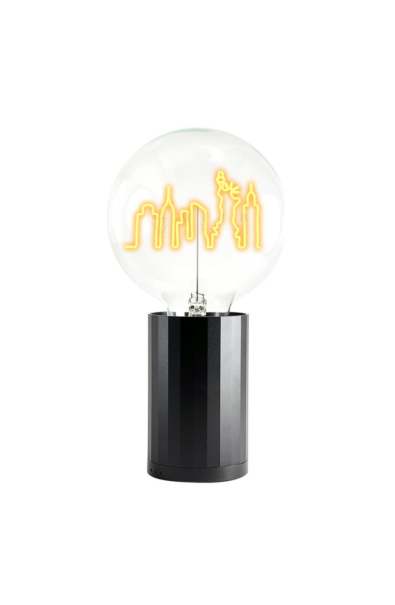MITB New York Skyline Portable Table Lamp, Main, color, Black