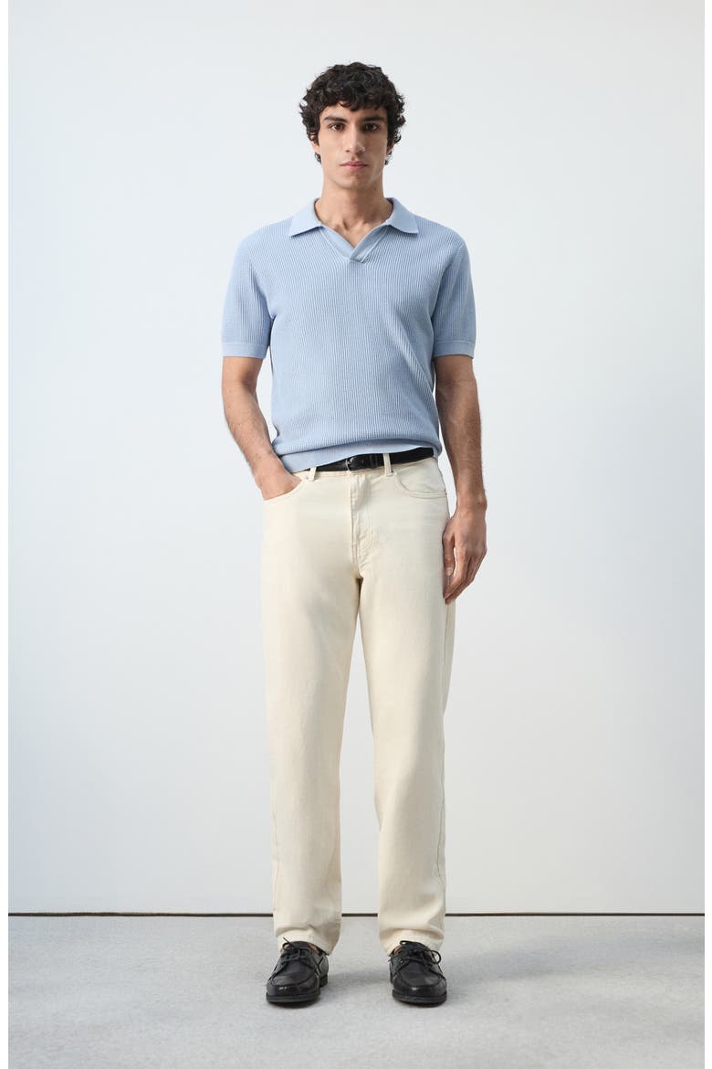 Cotton Piqué Polo, Alternate, color, SKY BLUE