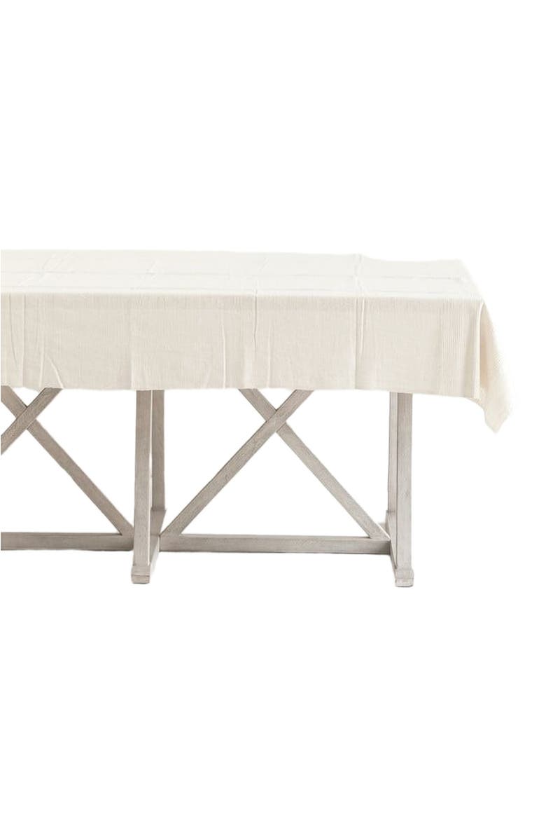 Creative Women Riviera Cotton Tablecloth - 96", Alternate, color, Natural