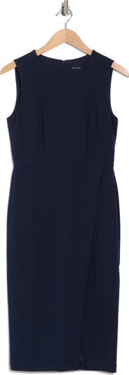 Sleeveless Wrap Knee Length Dress